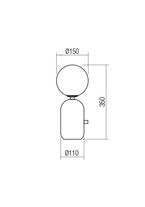 Veioză Helios 1X28W E14 MATT BLACK/WHITE GLASS D150