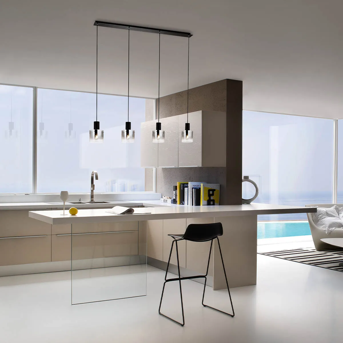 Veioză Lou 1X40W E27 SBK/SMOKE D150