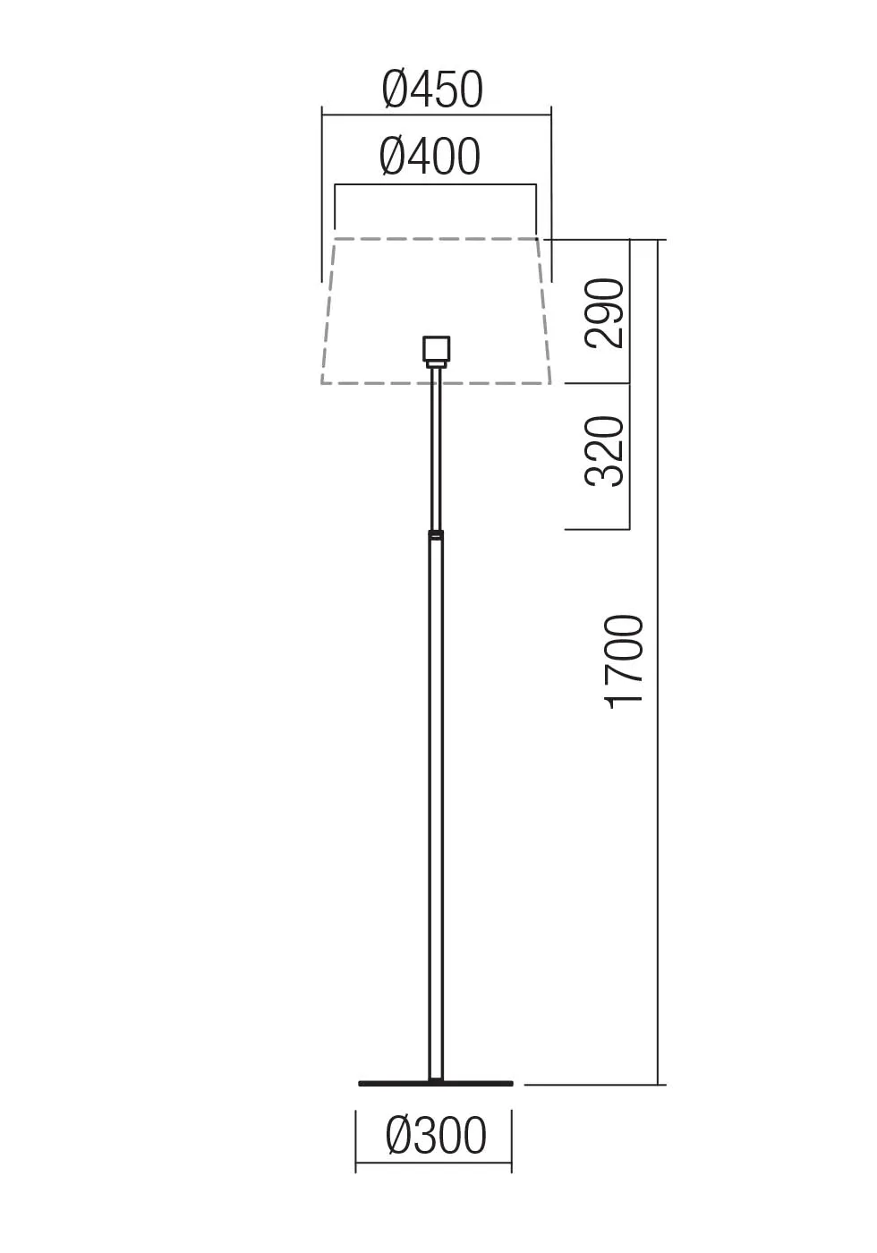 Nemia STRUCTURA Lampadar 1X15W E27 BK
