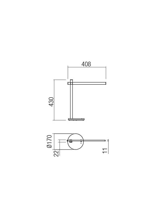 Veioză Omeo LED 5.5 W 3000 K-6500 K BK