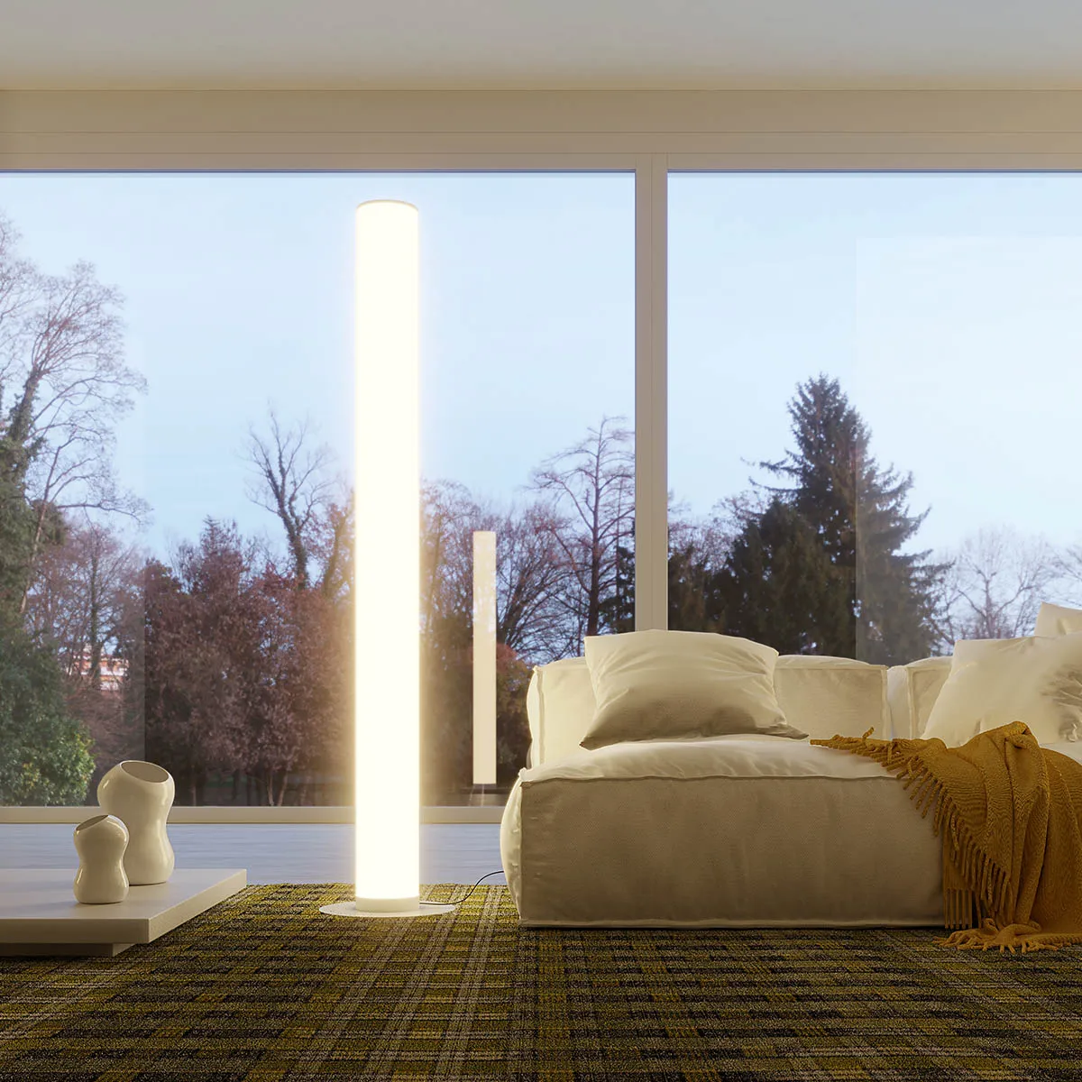 Lampadar Pilon LED 57 W H1800 MATT ACRYL/WHITE BASE