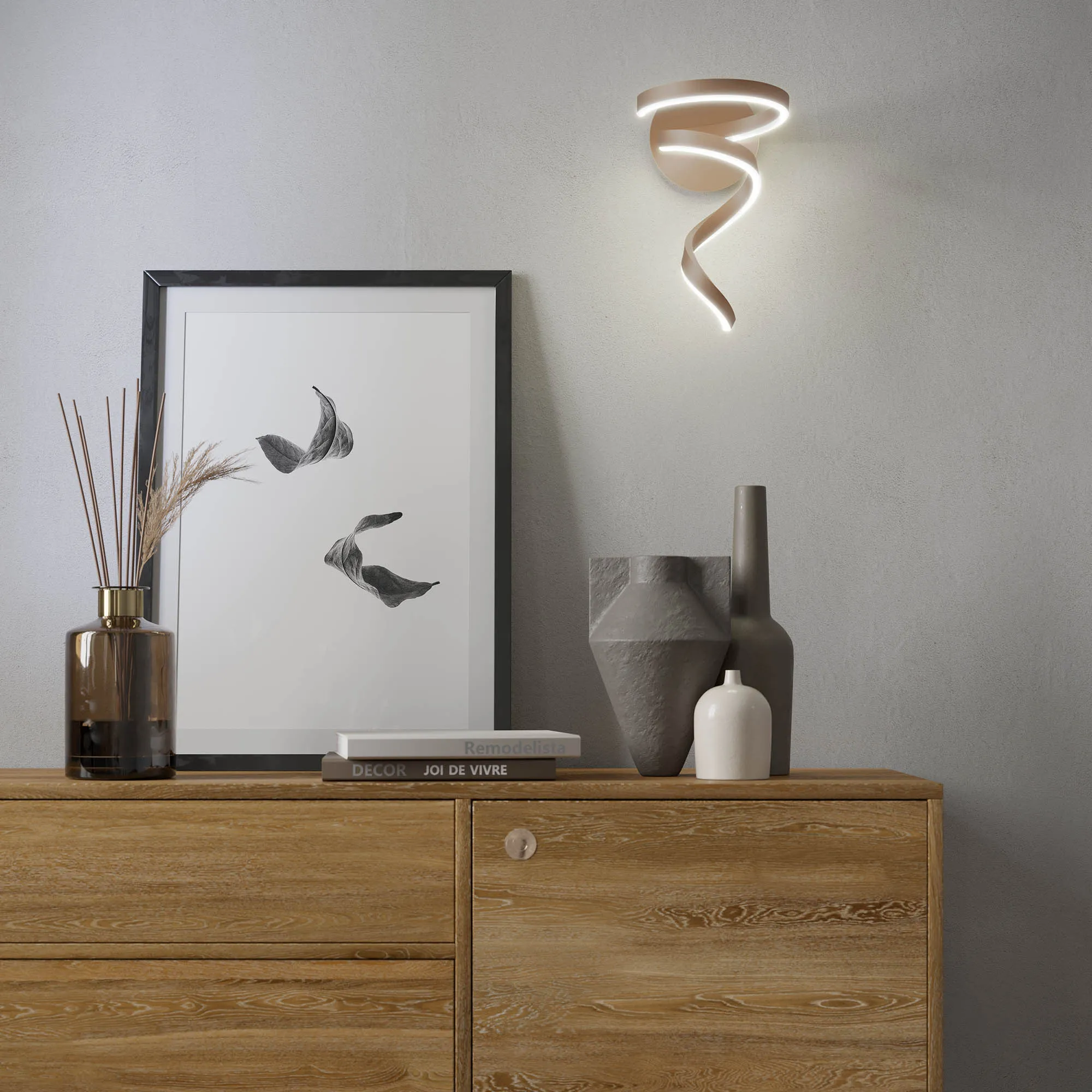 Veioză Scroll 19 W LED CCT 3000 K/4000 K/6000 K SWH