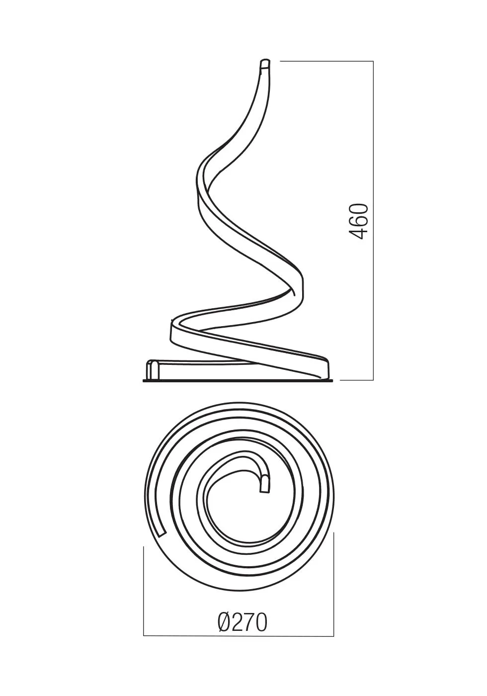 Veioză Scroll 19 W LED CCT 3000 K/4000 K/6000 K SWH