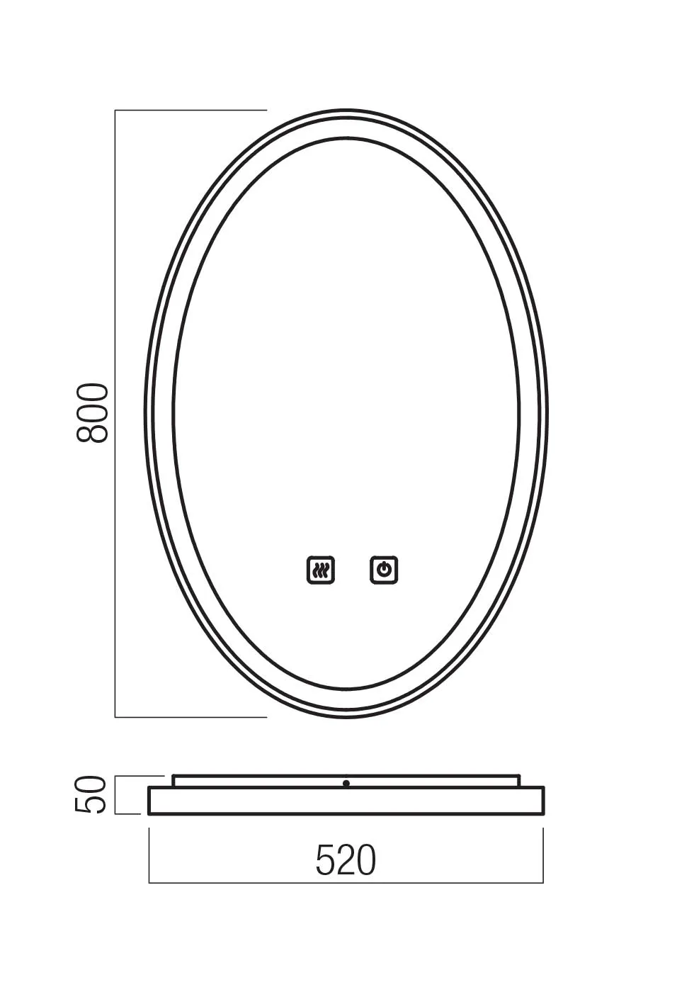 Aplică Vanity LED 33 W 3000/4000/6000 K WH