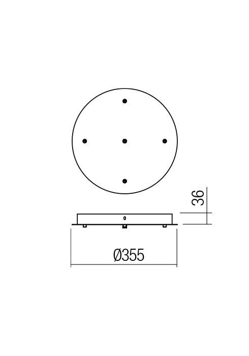 Canopy RD D355 5 PENDANTS BK (EIKO, ITO, KANJI, OBO, LOLLI, TYCON)
