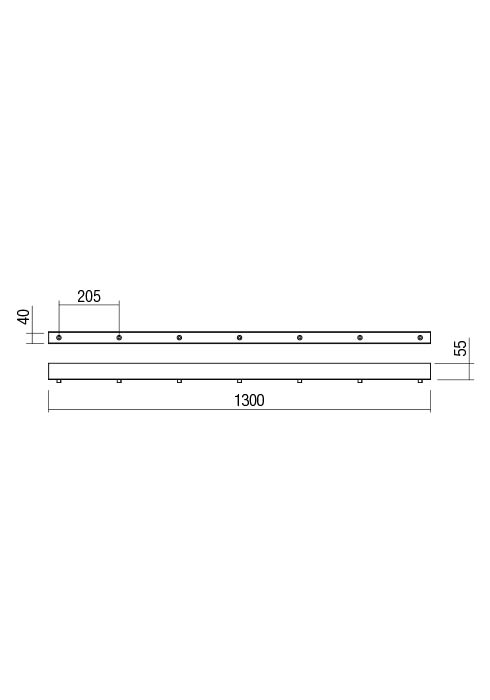 Liniar Canopy 1300X40 7 PENDANTS BK (EIKO, ITO, KANJI, OBO, LOLLI, TYCON)