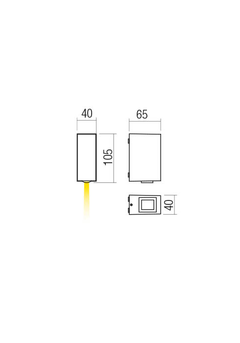 Aplice Ace LED 3.36 W 4000 K IP54 Maro Închis