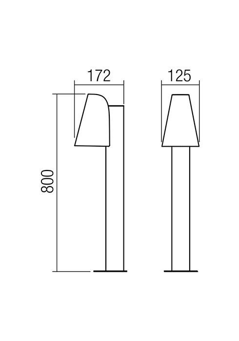 Stâlpișori Alvar GU10 1 x 35 W IP44 Maro Închis
