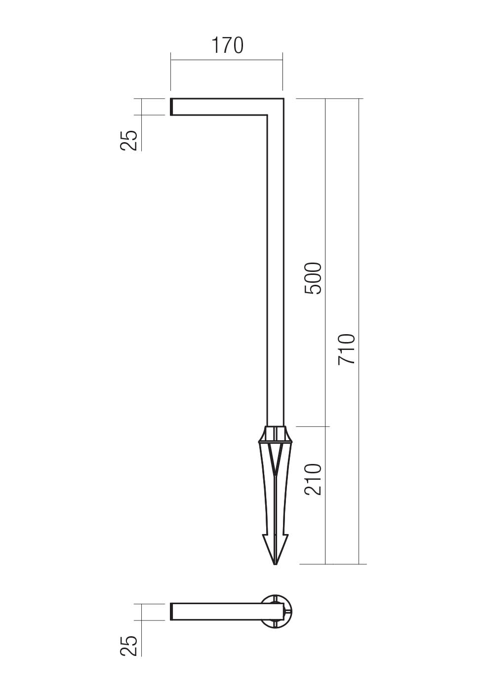 Pichete Armin LED 7 W 3000 K IP65 Corten