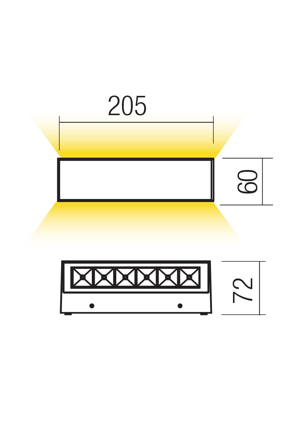 Aplice Aroos LED 14.5 W 3000 K IP65 Corten 2