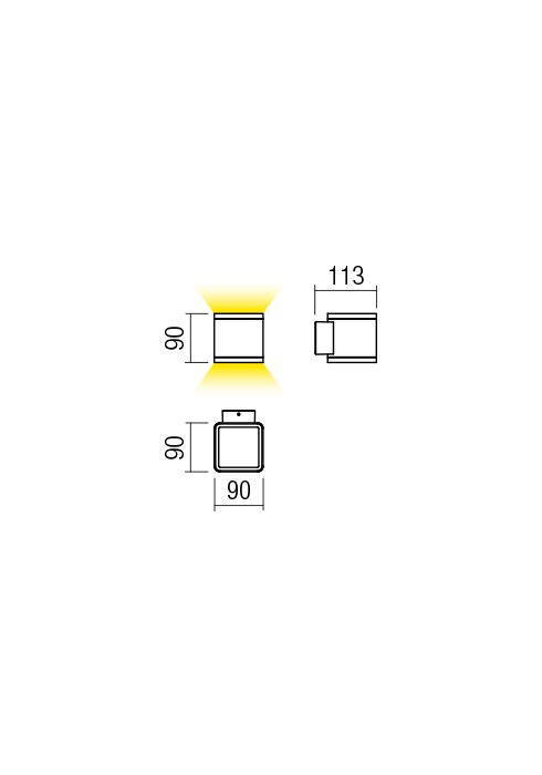 Бра Beta LED 2 x 6 W 3000 K IP54 Темно-коричневый 2