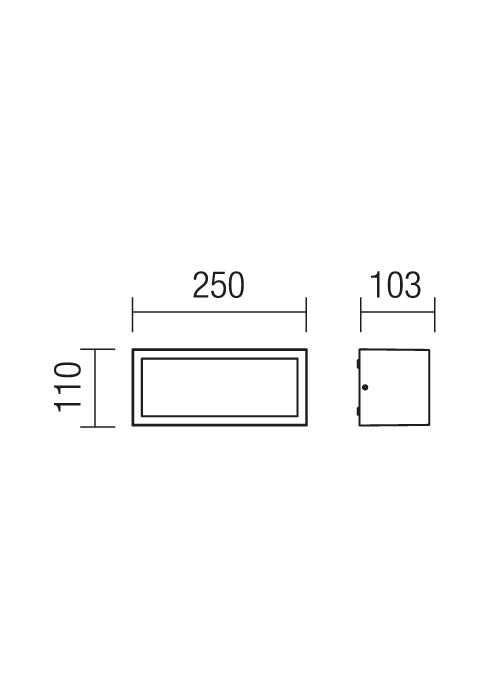 Aplice Brick E27 1 x 23 W IP54 Gri Închis