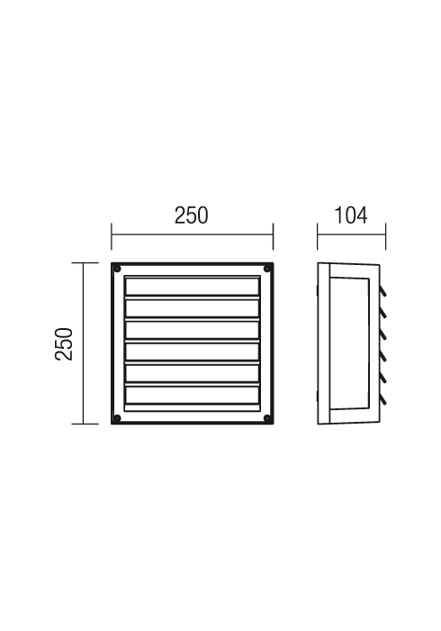 Aplice Brick Glass E27 2 x 42 W IP54 Gri Închis