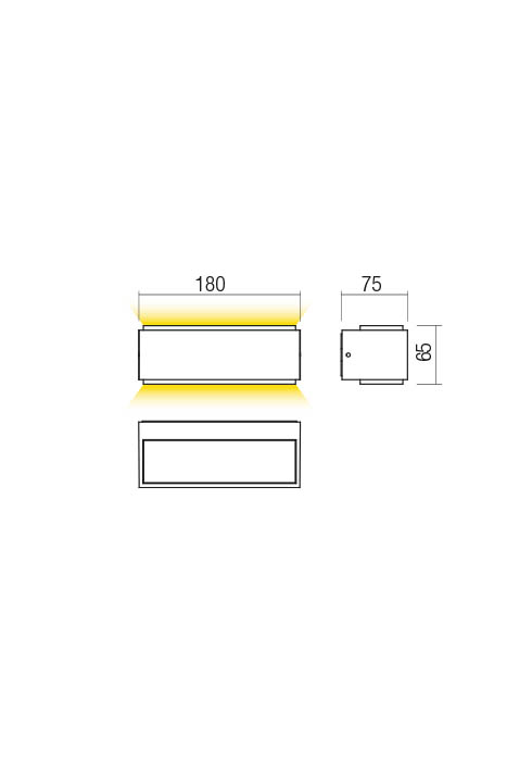 Aplice Dash LED 9 W 3000 K IP65 Alb Nisipiu