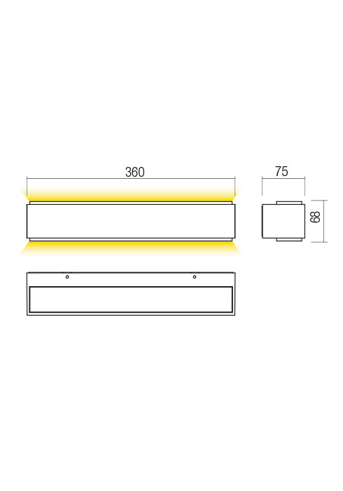 Aplice Dash LED 21 W 4000 K IP65 Maro Închis 2
