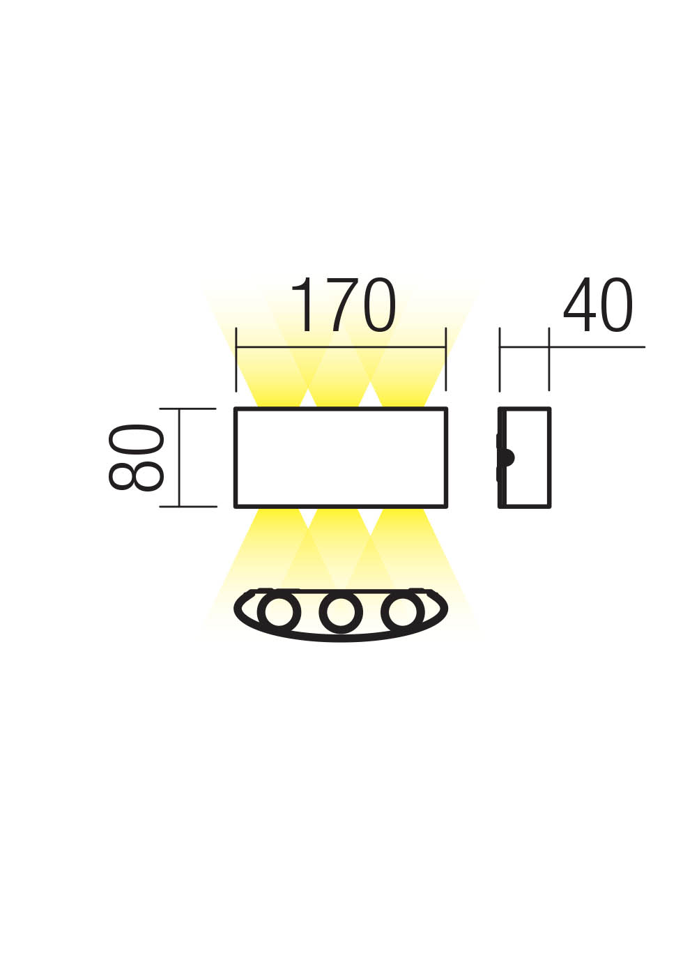 Aplice Fabo LED 8 W 3000 K IP54 Alb Nisipiu 2