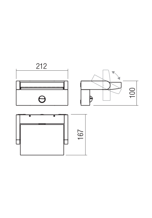 Бра Flip LED 20 W 3000 K IP54 Песочно-белый 2