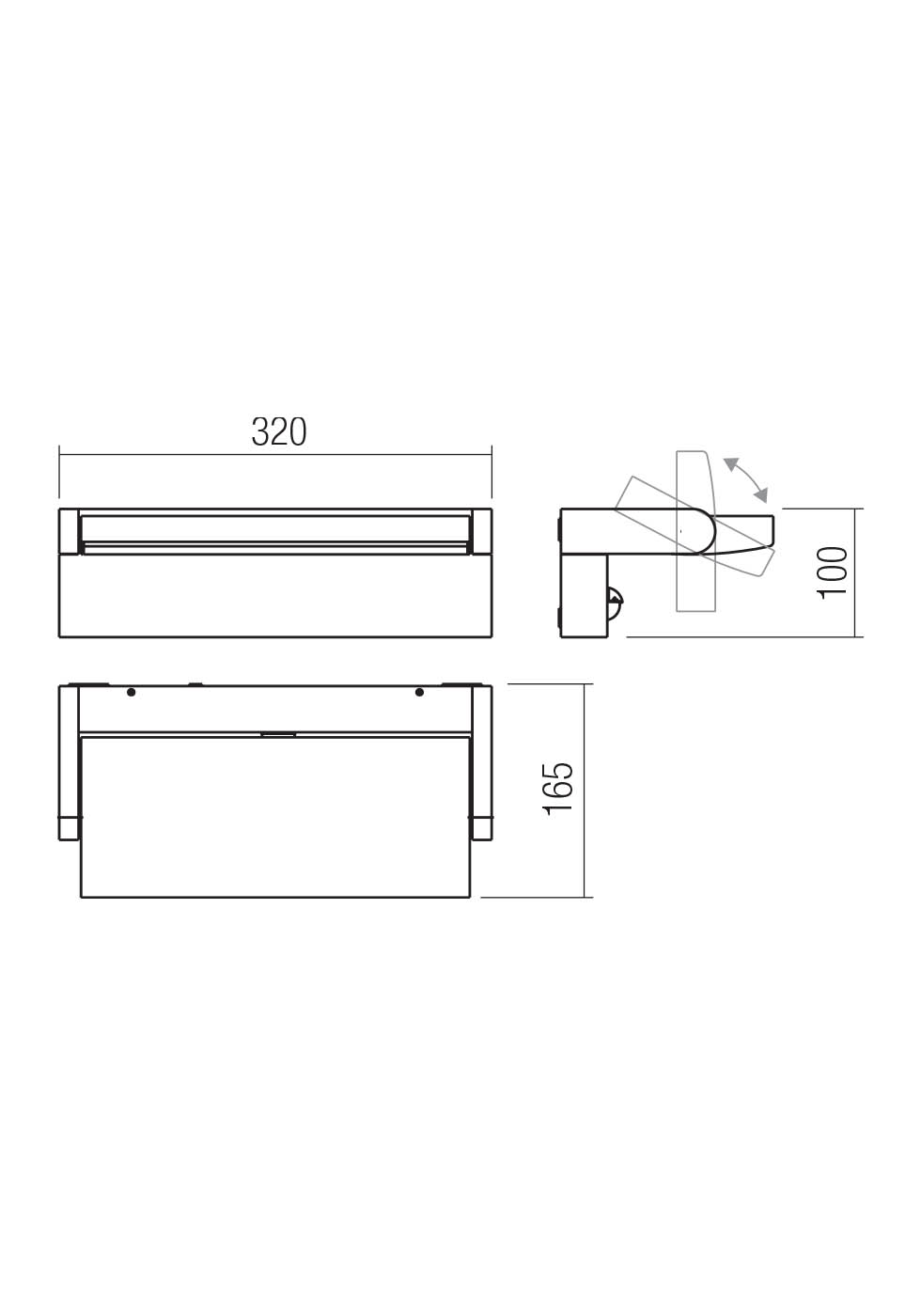 Aplice Flip LED 40 W 3000/4000/5000 K IP65 Gri Închis 2