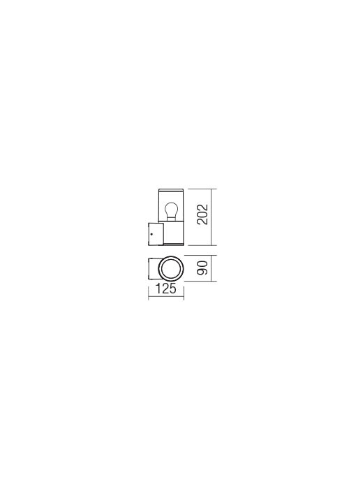 Aplice Fred E27 1 x 20 W IP54 Gri Închis 2