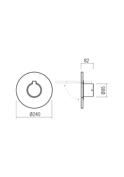 Aplice Free LED 10 W 3000 K IP54 Gri Închis