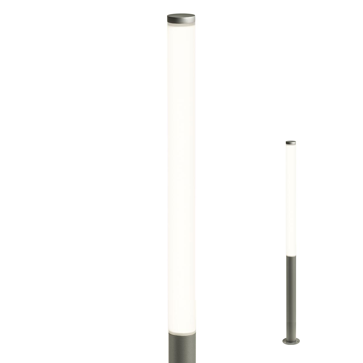 Stâlpi Hint LED 100 W 3000 K IP54 Gri Închis