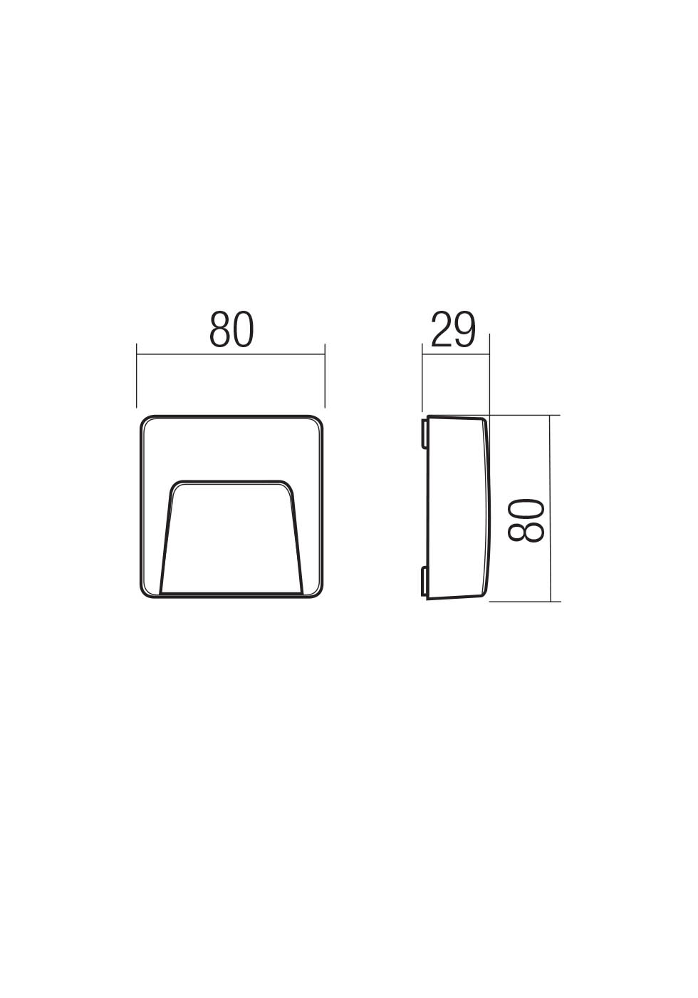 Spoturi scări Holos LED 1.5 W 3000 K IP65 Gri Închis