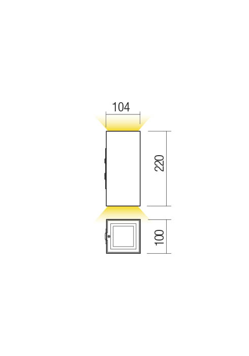 Бра Hub LED 21 W 3000 K IP54 Песочно-белый 2