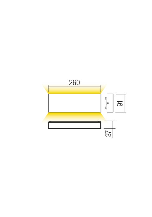 Aplice Kamal LED 17.5 W 3000 K IP54 Gri Închis 2
