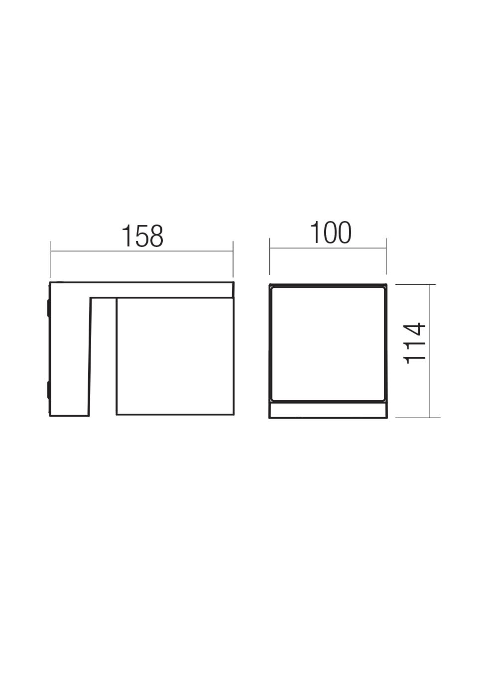 Бра Kub LED 18 W 3000 K IP54 Темно-серый 2