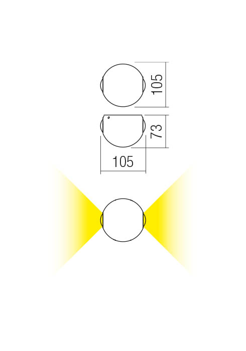 Aplice Milestone LED 6 W 3000 K IP54 Gri Închis 2