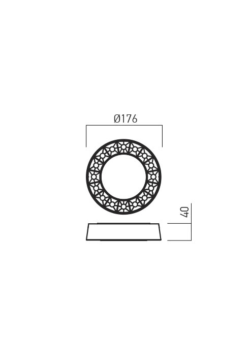 Plafoniere Oku LED 12 W 3000 K IP65 Alb Nisipiu