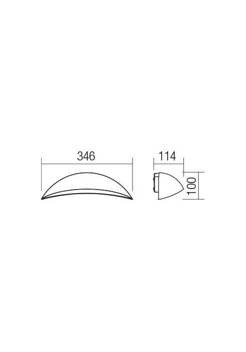 Aplice Palma LED 18 W 3000 K IP54 Gri Închis 2