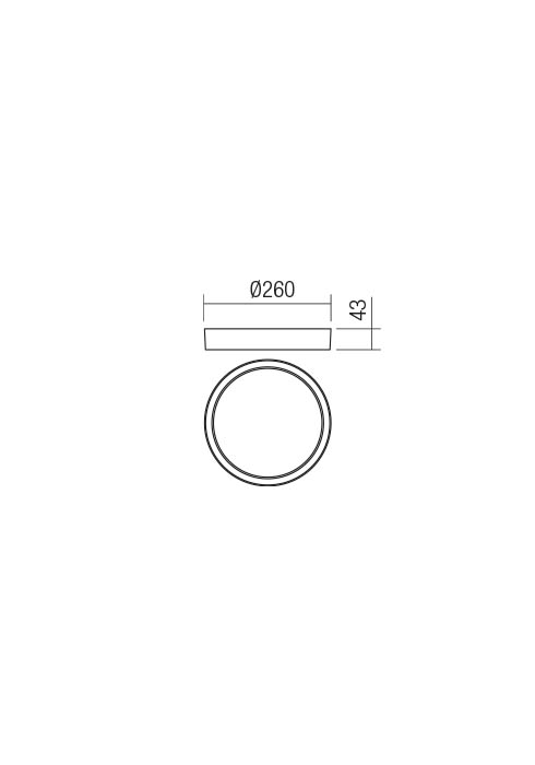 Plafoniere Ponza LED 15 W 3000 K IP65 Gri Închis