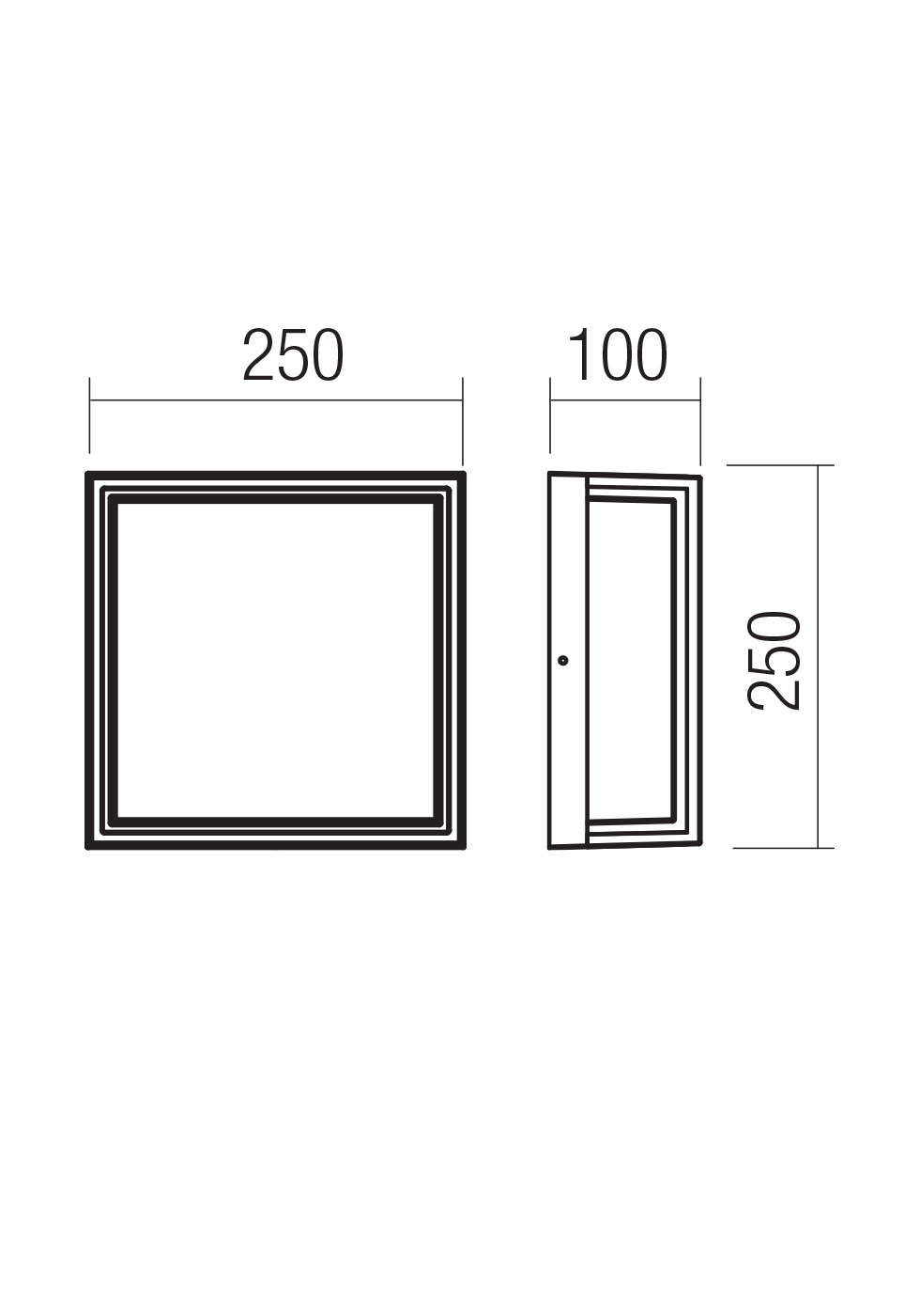 Aplică / plafonieră Quadris LED 20 W 2700/3000 K IP54 Corten 2