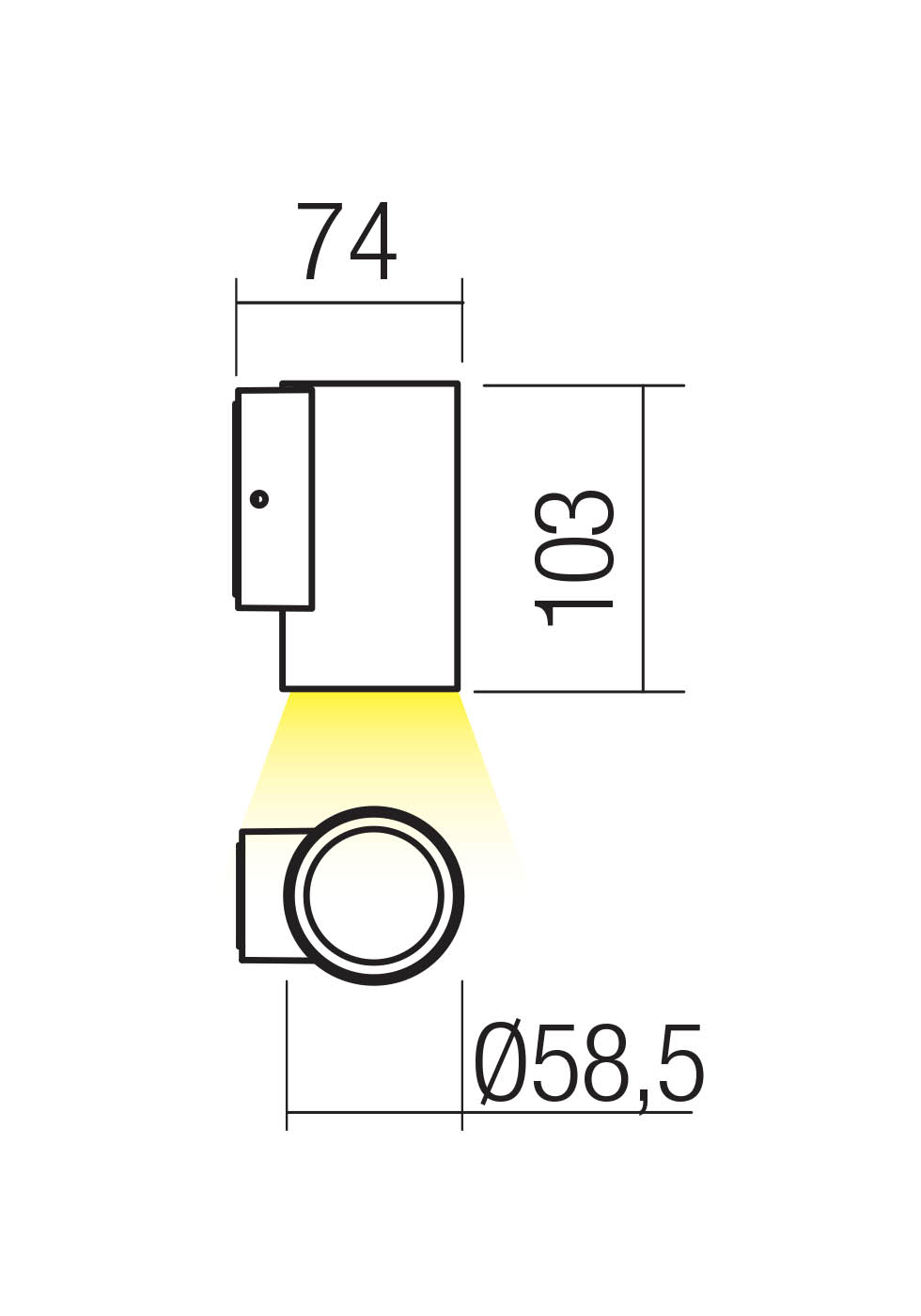 Aplice Ram LED 4 W 2700 K IP65 Alb Nisipiu 2