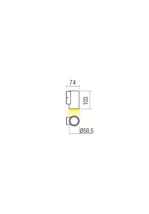Aplice Ram LED 4 W 3000 K IP65 Maro Închis 2