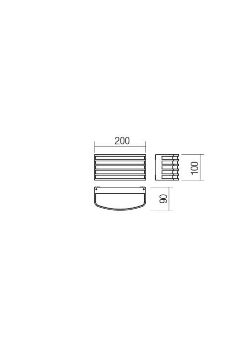 Aplice Sebra LED 15.4 W 3000 K IP54 Gri Închis 2