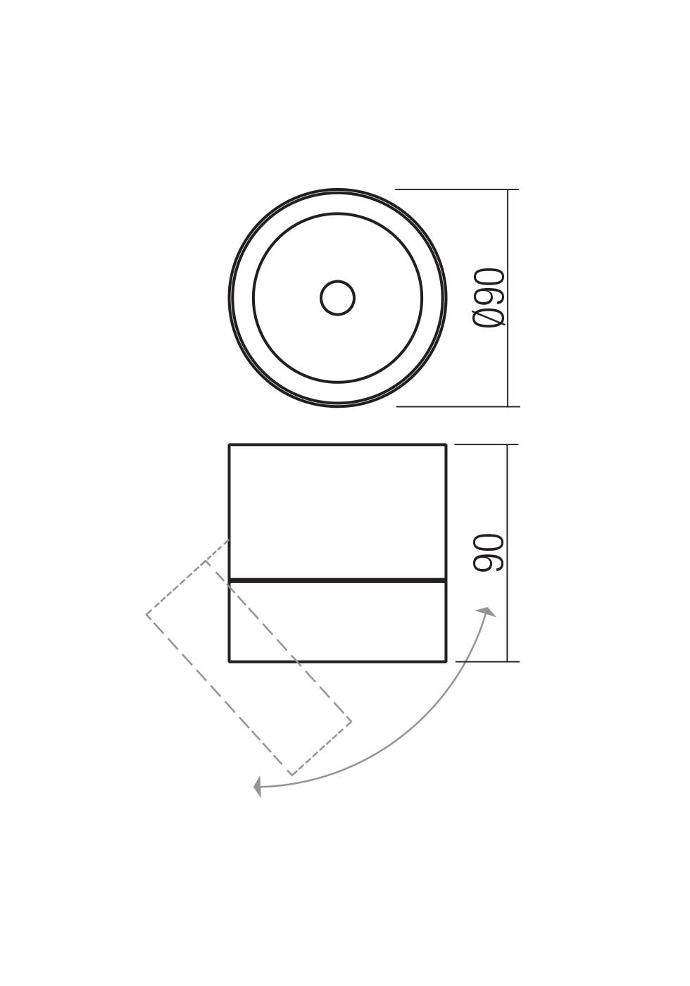 Aplice Shaft LED 13 W 2700 K IP65 Gri Închis 2