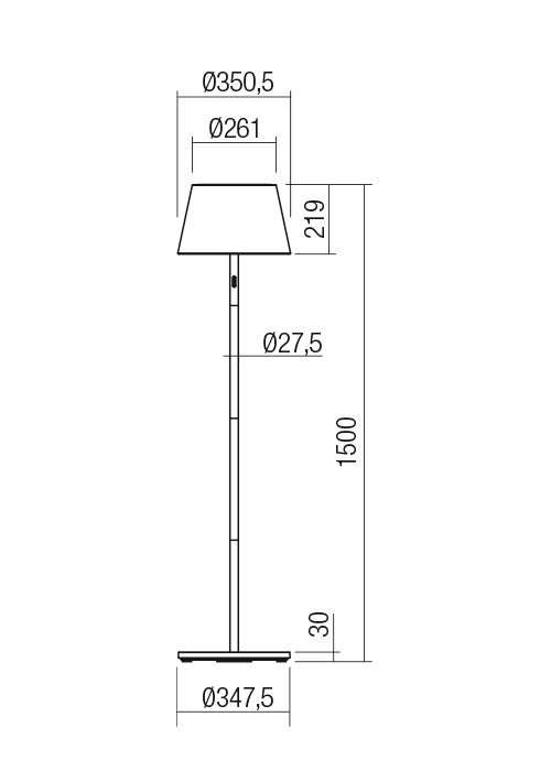 Lampadare Teseo LED 10 W RGB+2700/3000/4000 K IP65 Alb Mat