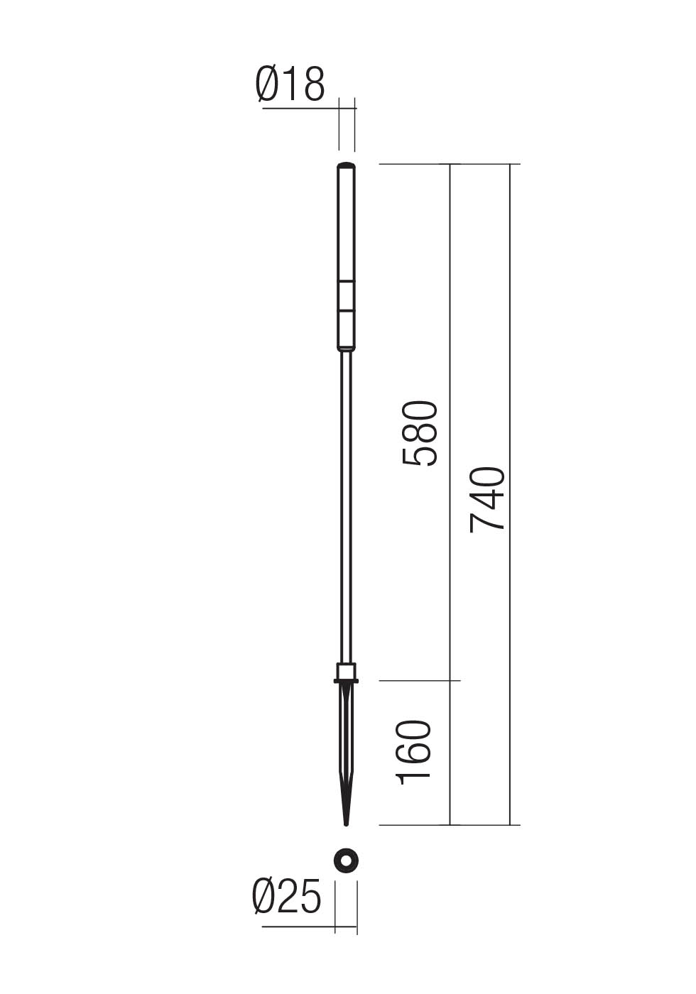 Corpuri ornamentale Torch LED 1.5 W 2700 K IP65 Gri Închis
