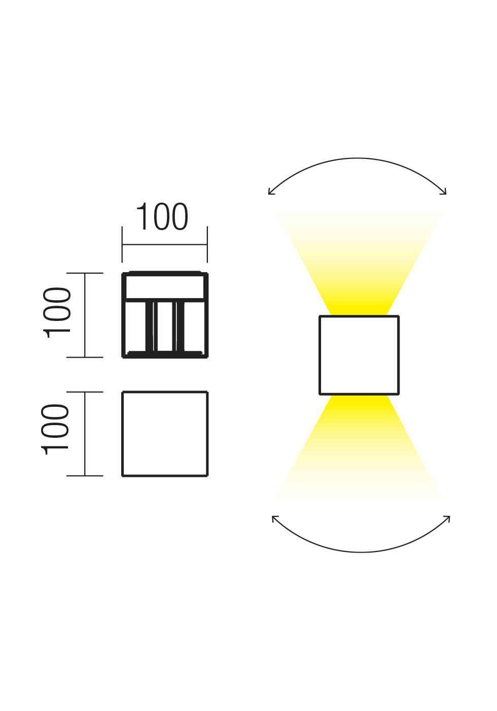 Aplice Vary LED 2 x 6 W 4000 K IP54 Alb Nisipiu 2