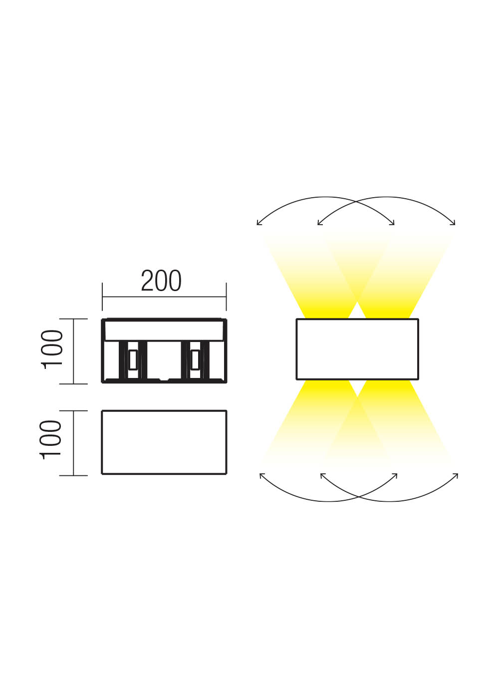 Aplice Vary LED 4 x 5 W 2700 K IP54 Alb Nisipiu 2