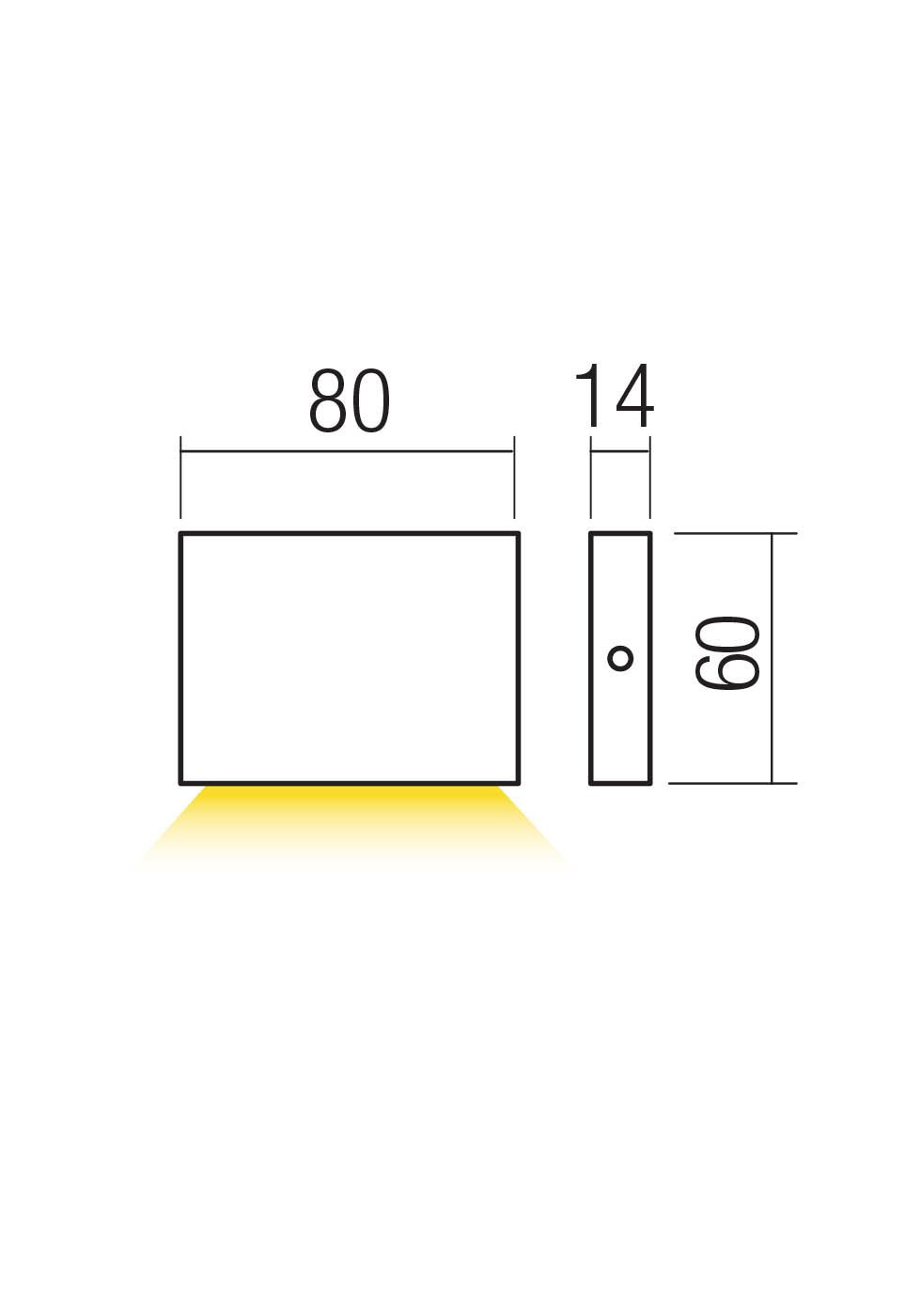 Spoturi scări Zipper LED 3 W 2700 K IP65 Alb Nisipiu
