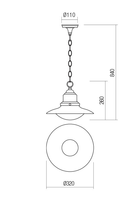 Suspensii Elio E27 1 x 42 W IP44 Gri Închis