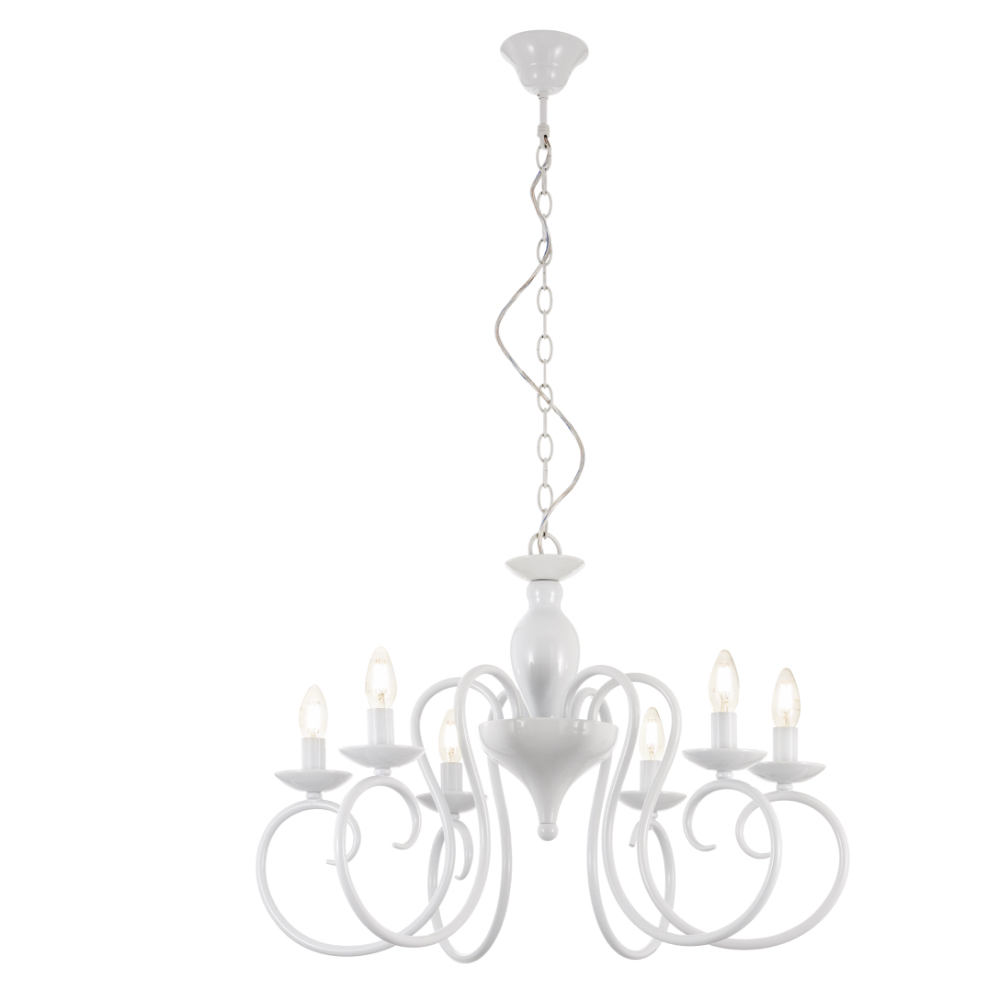 Candelabru CIRCE E14 6 x max. 42 W Alb