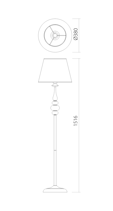 Lampadar ELIZEE E27 1 x max. 42 W Negru Mat