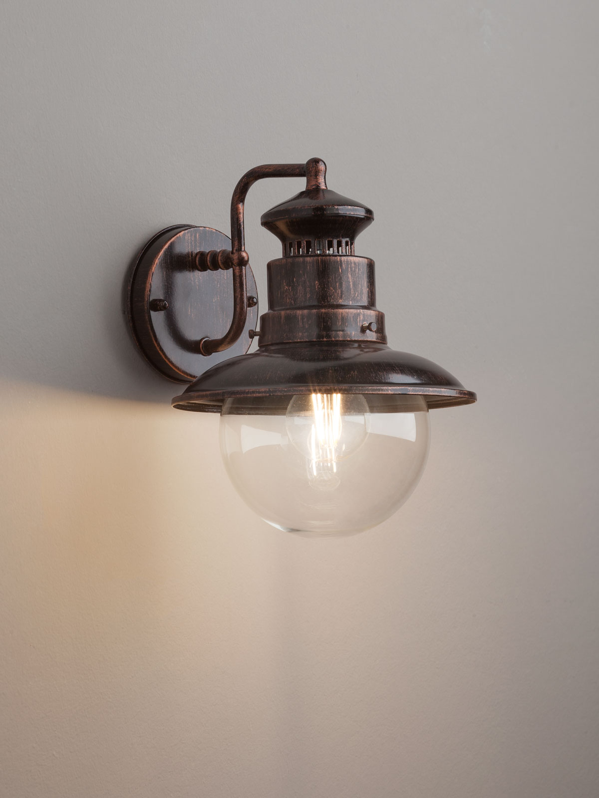 Aplică exterior Scott 1 x max. 42 W E27 BK/COPPER