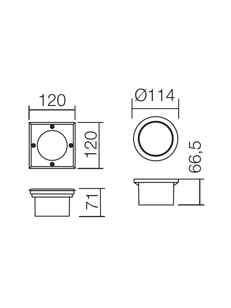 Spot încastrat Lokki Q GX53 1 x 9 W IP67
