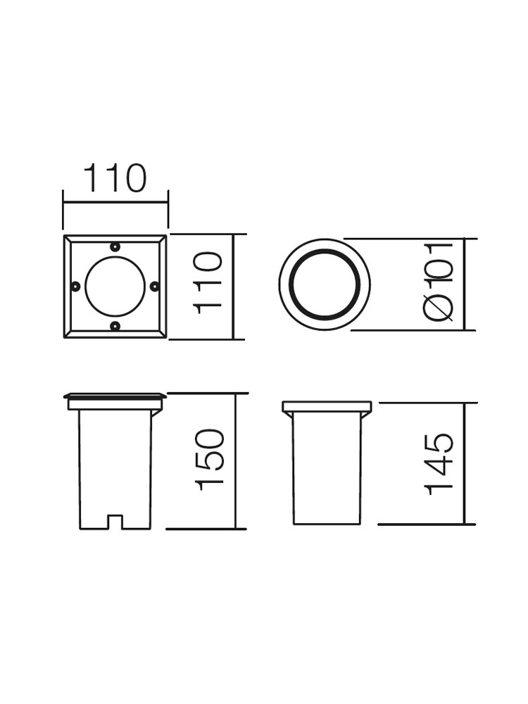 Spot încastrat Lokki INCAS Q GU10 1 x 28 W IP67