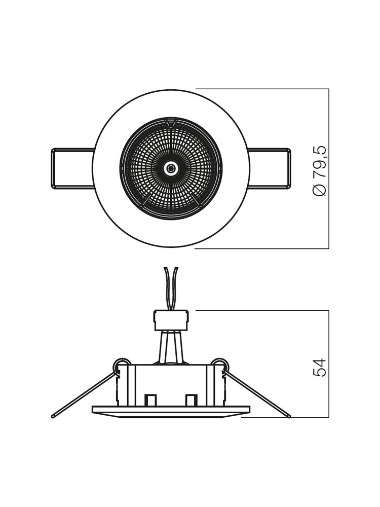 Встраиваемый светильник Elc 146 146 CH 50 W/12V GU10